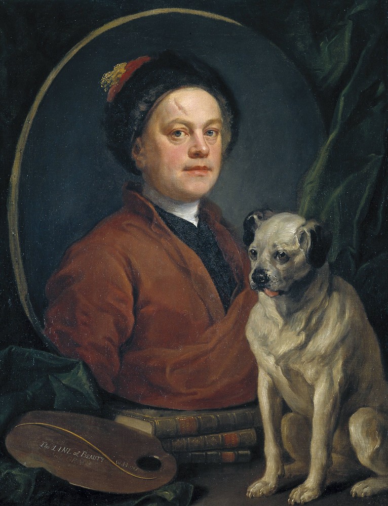 荷加斯和他的哈巴狗，1745年