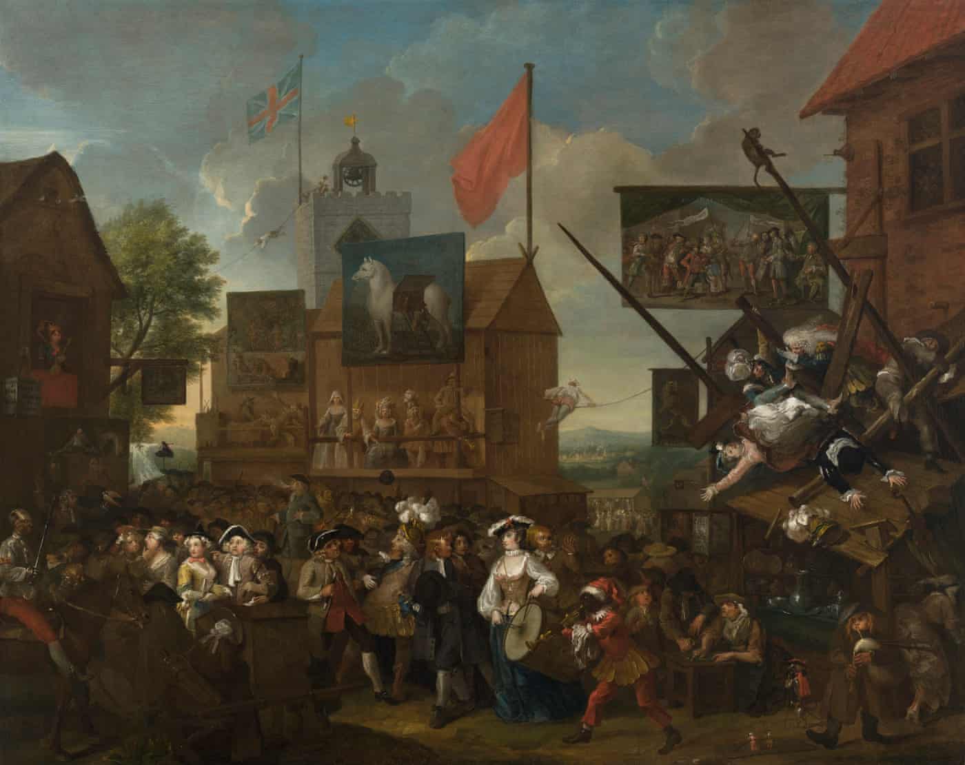 荷加斯，《萨瑟克博览会（ Southwark Fair ）》，1733年