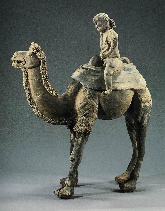图六：1   唐胡妇人骑骆驼 1987年山西黎城县出土