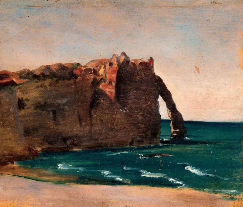 保罗·于埃，《埃特勒塔，大门》，布面油画，1849，法国诺曼底绘画协会收藏