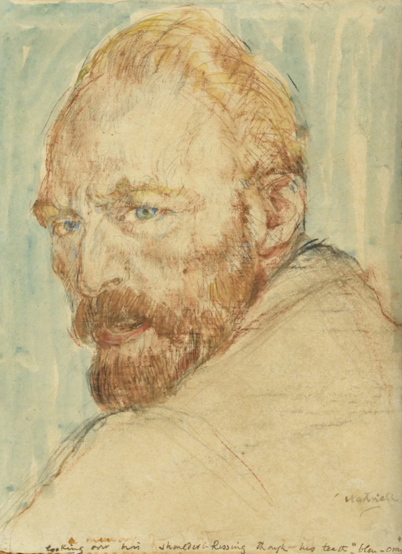 艺术家阿奇博尔德·斯坦迪什·哈里克笔下的梵高肖像