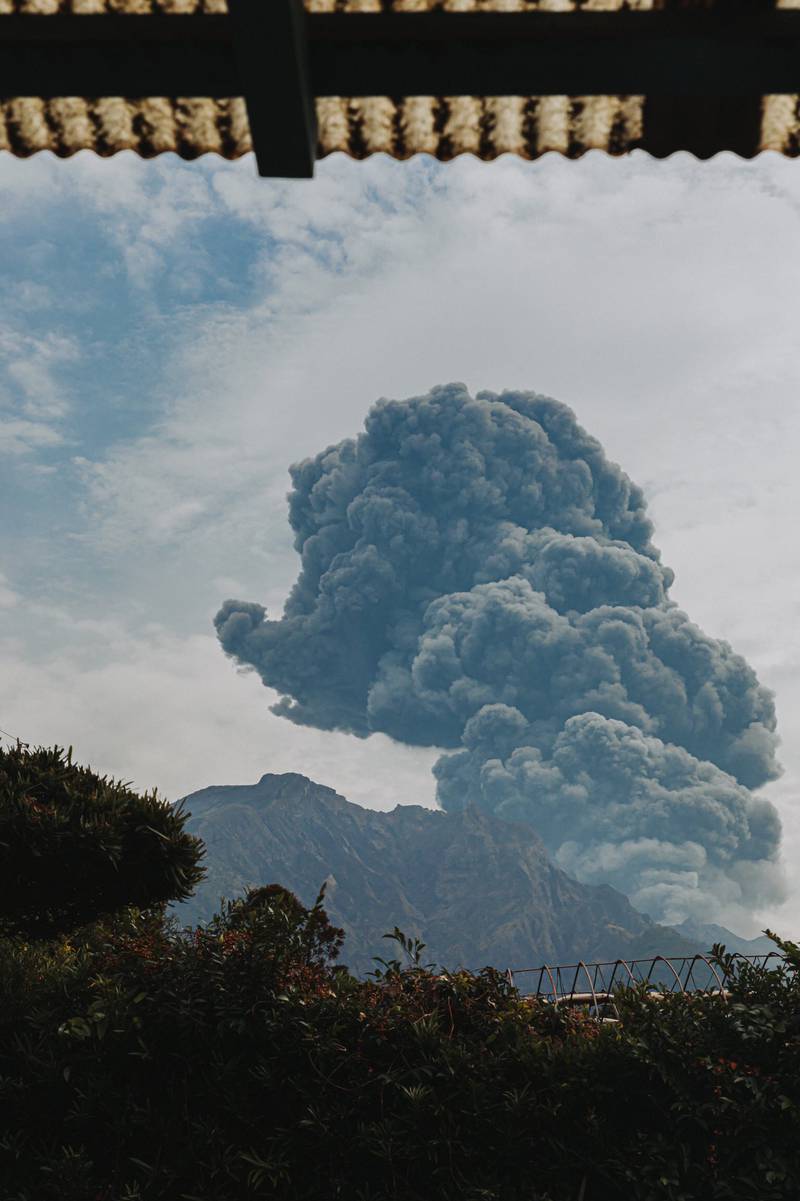 樱岛火山喷发（推特）。
