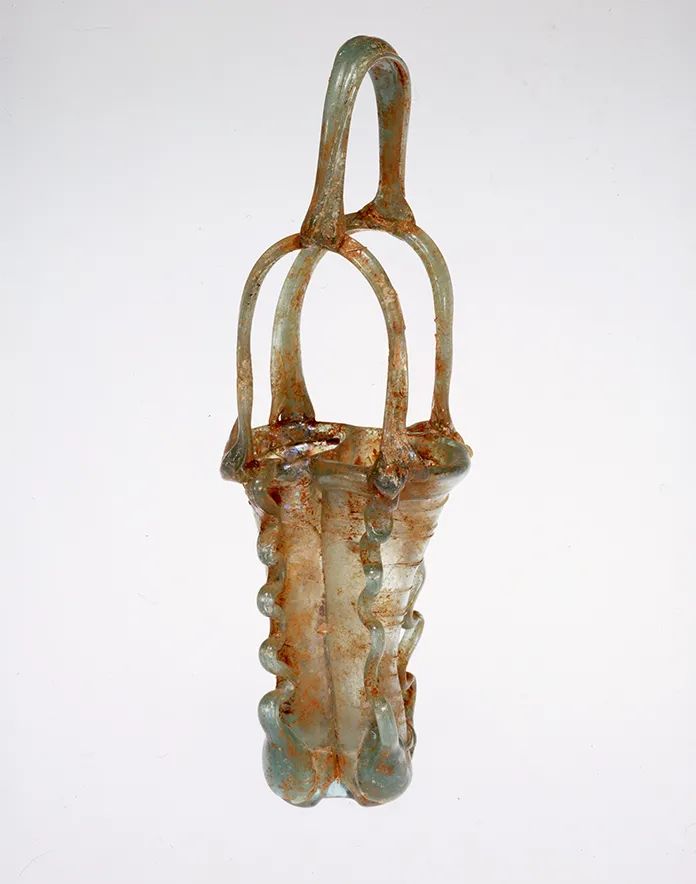 提手二联瓶，东地中海地区，罗马帝国后期，公元5-6世纪