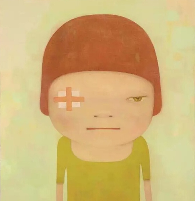 《伤员》，2014， 丙烯、拼贴，布面绘画