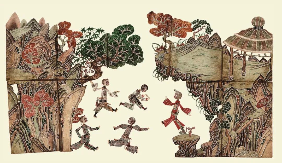 花果山 佚名 皮影 150×220cm   清代 陕西 中国美术馆藏 