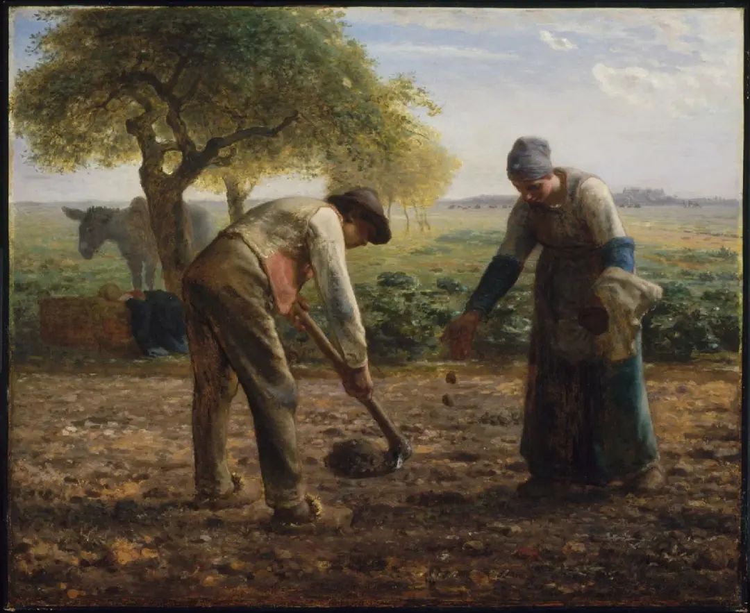 《土豆种植者》，让-弗朗索瓦·米勒，约1861年，布面油画