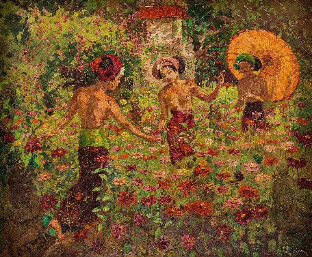 勒迈耶《花园里的峇里三美》 油画画布、75 x 90.5 cm、约1954-57年作 成交价：5,040,000 港元