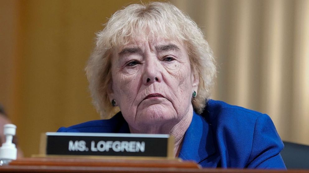 PHOTO: Zoe Lofgren, listens as the House select committee investigating the Jan. 6 attack on the Capitol holds a hearing at the Capitol in Washington, July 12, 2022.