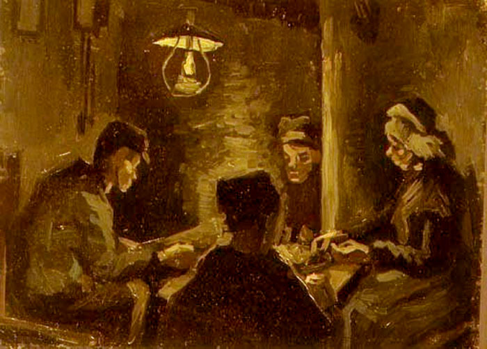 梵高，《吃土豆的人》研究草图，1885