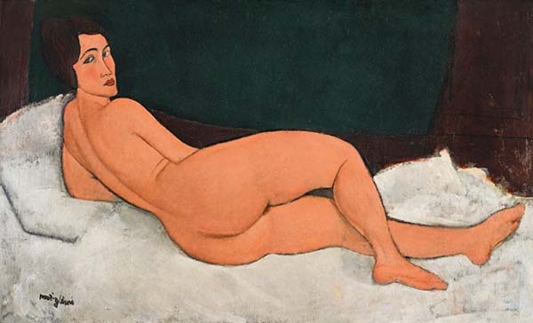莫迪利亚尼，《向左侧卧的裸女》，1917年，成交价格：157,159,000美元
