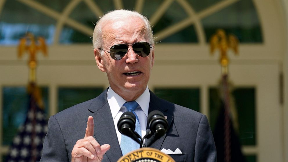PHOTO: President Joe Biden speaks in the Rose Garden of the White House in Washington, D.C., July 27, 2022. 