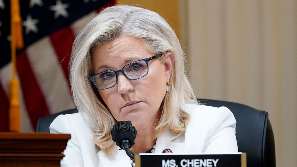 PHOTO: Rep. Liz Cheney conducts a hearing of hte House select committee investigating the Jan. 6 attack on the Capitol, in Washington, June 23, 2022.